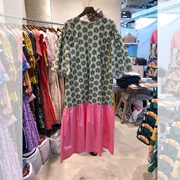 Dongdaemun, Hàn Quốc 2019 hè Quần áo nữ mới khảm hình học xù lông tương phản tay ngắn cổ tròn - Sản phẩm HOT