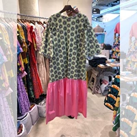 Dongdaemun, Hàn Quốc 2019 hè Quần áo nữ mới khảm hình học xù lông tương phản tay ngắn cổ tròn - Sản phẩm HOT shop đồ nữ