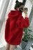 2018 mới của Hàn Quốc cừu cắt fur coat nữ loose silhouette len áo len trùm đầu trùm đầu truy cập mùa khuyến mãi Faux Fur