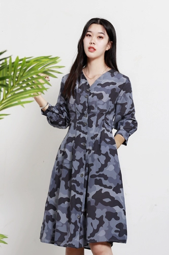 Летняя шелковая рубашка, платье, высокая талия, V-образный вырез