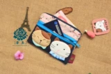 Мультяшная ткань, милая небольшая сумка, кошелек, маленькие монеты, сумка для хранения, ключница с молнией, в корейском стиле