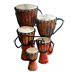 Nhạc cụ gõ phương Tây Học sinh trống châu Phi thực hành gỗ cứng tambourine toàn bộ gỗ đào gỗ nhỏ 10 inch để gửi bộ dụng cụ trống và dây đai trống lắc Nhạc cụ phương Tây