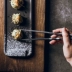 Đũa hợp kim cá tính Ẩm thực Nhật Bản đũa đơn giản Khách sạn Nhật Bản bộ đồ ăn chống trượt đũa đen bộ nhà - Đồ ăn tối