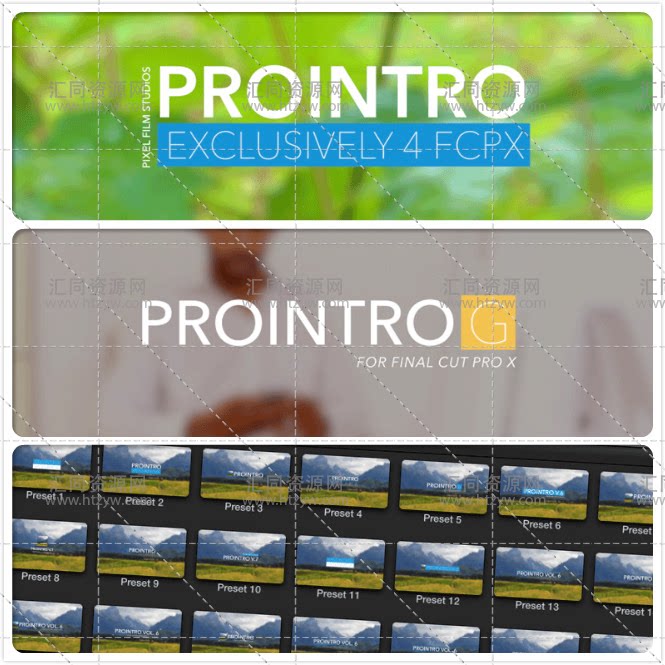 FCPX插件：公司企业商务字幕条文字标题动画 ProIntro Geometric-天天素材网