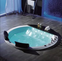 Массажная ванна, массажная ванна ванна Акриловая круглая встроенная двухместная температура серфинга 1.