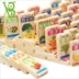 Double-sided động vật trái cây ký tự Trung Quốc Domino 100 biết đọc biết viết giáo dục sớm khối xây dựng giáo dục cho trẻ em đồ chơi bán đồ chơi trẻ em Khối xây dựng