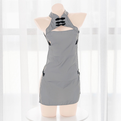 七了个三 反光旗袍个性镂空露背短上衣性感闪光挂脖背心男女-淘宝网 七了个三 反光旗袍个性镂空露背短上衣性感闪光挂脖背心男女-淘宝网