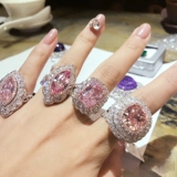 Натуральное розовое кольцо с камнем, ожерелье, подвеска, браслет, цепочка, ювелирное украшение, инкрустация камня, с драгоценным камнем, золото 750 пробы, сделано на заказ