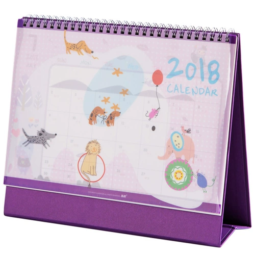 Мультяшный настольный календарь, маленький блокнот, 2018 года