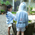Qi Yue tự chế bông và vải lanh kem chống nắng quần áo cha mẹ và con mặc mùa hè gia đình ba thở điều hòa không khí áo sơ mi nhà đầy đủ trùm đầu áo khoác mỏng Trang phục dành cho cha mẹ và con