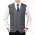Mùa xuân nam cardigan len V-Cổ vest trung niên phù hợp với đan vest ấm len vest vest Dệt kim Vest