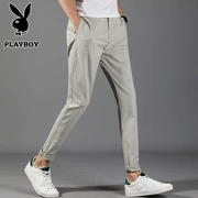 Quần thể thao mùa hè Playboy nam phiên bản Hàn Quốc của xu hướng quần âu nam tự canh chân hoang dã quần nam - Quần