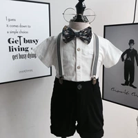 Нарукавники, комплект, подтяжки с бантиком, короткий рукав, орхидея