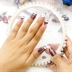 Nail hình ảnh đạo cụ hoa khô lông tay hoa sáng tạo thời trang công cụ chụp nền vải in lưới màu đỏ đồ trang trí - Công cụ Nail Công cụ Nail