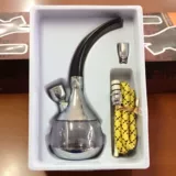 БЕСПЛАТНАЯ ДОСТАВКА HENGDA HD-805 водяной сигаретной бутылки/сигарет-сигарет с сигаретом для водного дыма с двумя использованием водяного дыма*горшок (золото и серебро)