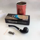 Старинные мужские трубы, китайские изогнутые фильтровальные трубы, бесплатные аксессуары, старомодная подарочная коробка Sanda Сигаретная посуда