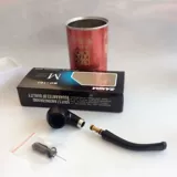 Старинные мужские трубы, китайские изогнутые фильтровальные трубы, бесплатные аксессуары, старомодная подарочная коробка Sanda Сигаретная посуда