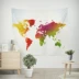 Bản đồ thế giới loạt tường tấm thảm treo tường bãi biển khăn chăn chụp nền vải vải trang trí logo tùy chỉnh