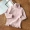 Hoa tai dày và mềm mịn của trẻ em Áo thun cotton cổ nửa màu Hoa tai cho bé gái Áo dài tay đáy dày áo thun em bé