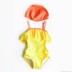 Cô gái đồ bơi phù hợp với bơi mũ đồ bơi bơi thân chia Xiêm mềm stretch thoải mái mùa hè trẻ em của đồ bơi Đồ bơi trẻ em
