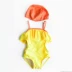 Cô gái đồ bơi phù hợp với bơi mũ đồ bơi bơi thân chia Xiêm mềm stretch thoải mái mùa hè trẻ em của đồ bơi