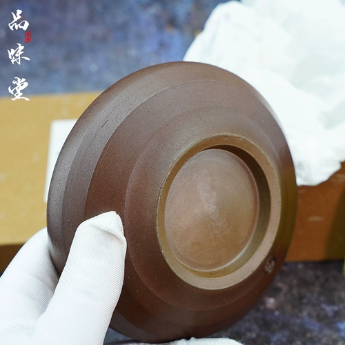 [早期日本制造备前烧陶庆堂手制烟灰缸会客厅家用复古简约茶道品味]