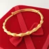 Mới chà Long Life Lock Bracelet Việt Nam Sha Jin mở tre Bracelet 24K đồng mạ vàng dài không màu đồ trang sức