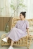 Ma Lin Văn học và Nghệ thuật Phụ nữ gốc 2021 Sản phẩm mới mùa hè 80 Tân Cương Áo dài thiết kế đơn giản bằng vải cotton - Sản phẩm HOT