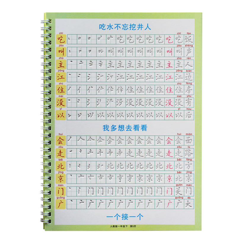 吃水不忘挖井人字帖图片