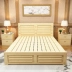 Giường gỗ nguyên khối tối giản hiện đại 1,8 m phòng ngủ chính giường đôi 1,5 đơn đăng nhập 1,2 nền kinh tế cho thuê nhà giường - Giường giá giường gỗ Giường