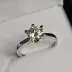 S925 sterling bạc nhẫn trống hỗ trợ Nữ nhẫn hỗ trợ khay bạc đơn giản sáu móng vuốt kim cương 8 * 8 6 * 6 7 * 7 9 * 9 Nhẫn