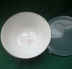 Чашка 怀旧老库存 90年代搪瓷碗 带盖 调料盒