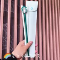 Starbucks, мятная трубочка, щеточка, переносная сумка для хранения
