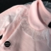 77 không hoàn lại Hàng nhập khẩu Hàn Quốc cô gái lụa ren búp bê cổ áo dài tay áo thun trẻ em màu đặc biệt trên cùng áo sơ mi - Áo thun