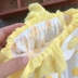 Bộ đồ liền thân lưới bé gái màu đỏ mùa hè cotton mỏng phiên bản Hàn Quốc của dây đeo 2 romper sơ sinh trăng rằm trăm ngày quần áo công chúa 1 tuổi - Áo liền quần quần lót trẻ em Áo liền quần