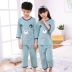 Junior đồ ngủ phù hợp với mùa hè sợi tre chàng trai và cô gái junior học sinh trung học trẻ em lớn siêu mỏng điều hòa không khí phù hợp với Nam giới