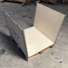 деревянная упаковка 定制做订购钢带出口免熏蒸胶合板物流木制架带地托夹板进叉木箱