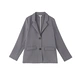 ShakeSnake_ đầu mùa thu mới tự nhiên nếp gấp tối giản silhouette casual blazer áo khoác vest nữ Business Suit