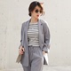 ShakeSnake_ đầu mùa thu mới tự nhiên nếp gấp tối giản silhouette casual blazer vest nữ cá tính Business Suit