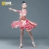 Trang phục khiêu vũ Latin mới cho trẻ em và cô gái váy khiêu vũ tay ngắn - Trang phục