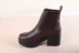 Mười lăm trung tâm mua sắm để rút giày mùa thu và mùa đông của phụ nữ dày đơn giản với ống ngắn PU thời trang hoang dã Anh XZ170K giày boot nữ Giày ống