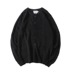 Gốc Nhật Bản Mùa Xuân và Mùa Thu tự chế linen mẫu đan cardigan áo len nam lỏng áo len áo len màu đen triều Cardigan
