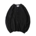 Gốc Nhật Bản Mùa Xuân và Mùa Thu tự chế linen mẫu đan cardigan áo len nam lỏng áo len áo len màu đen triều