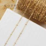 Медное золотое ожерелье и браслет ручной работы с кисточками, золото 14 карат