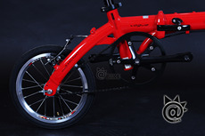 складной велосипед @bike 14寸折叠单速铝合金整车组装 任意diy代驾车 上班车