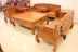 Gỗ hồng mộc châu Phi Luohan sofa Dongyang mahogany sofa 123 bảy mảnh sofa gỗ gụ khuyến mãi - Bộ đồ nội thất