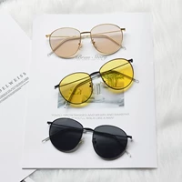 Сиреневые желтые солнцезащитные очки на солнечной энергии, 2019, в корейском стиле, популярно в интернете
