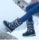Giày tuyết dày nam ống ủng cộng với nhung ấm áp đôi giày cotton không thấm nước Giày chống trượt nam đế phẳng mùa đông giày cotton đông bắc - Giày ống