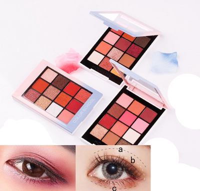 taobao agent Free shipping】Super high value 12 color eye shadow plate rose maple leaf wine red sunset dirty orange expert recommendation