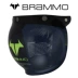 Mũ bảo hiểm xe máy Harley BRAMMO Retro chính hãng 3 4 Mũ bảo hiểm nửa nút Ba ống kính bong bóng có khung - Xe máy Rider thiết bị